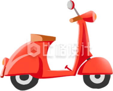 电瓶车手绘插画