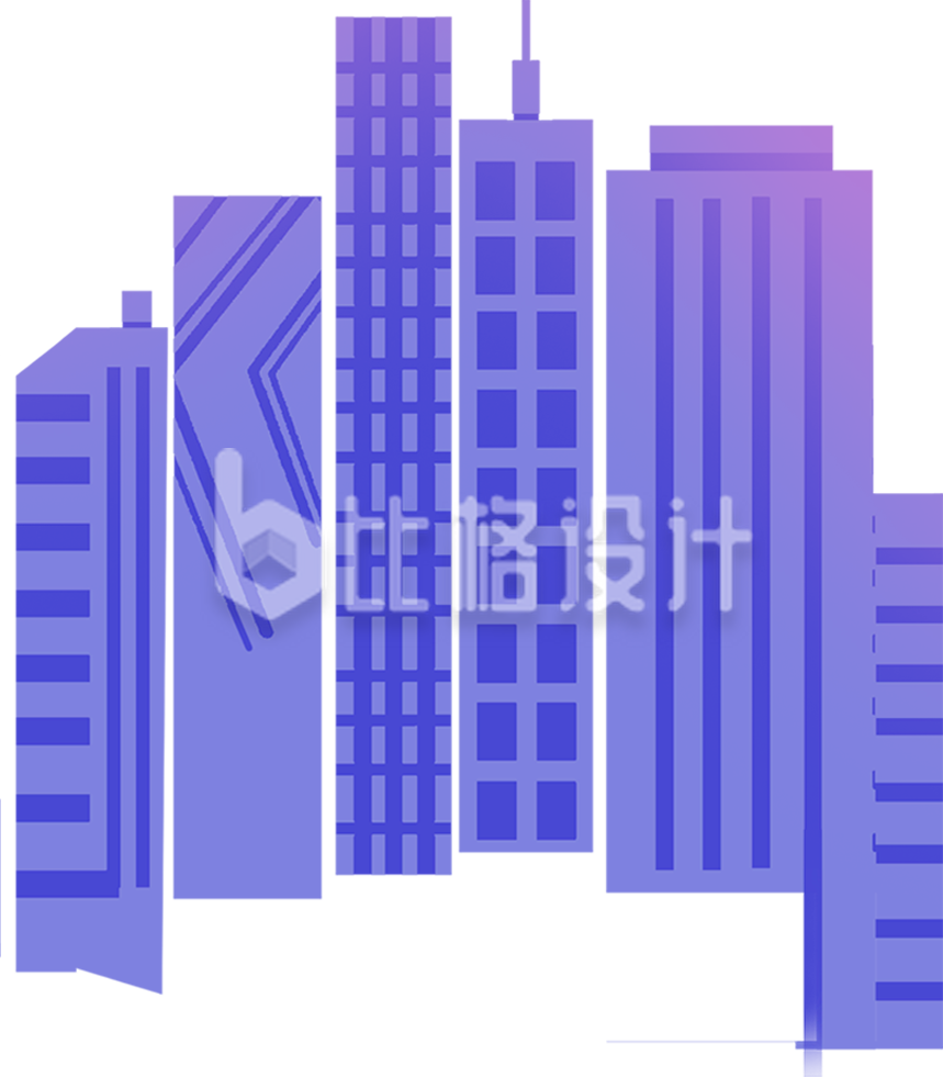文明城市建筑手绘