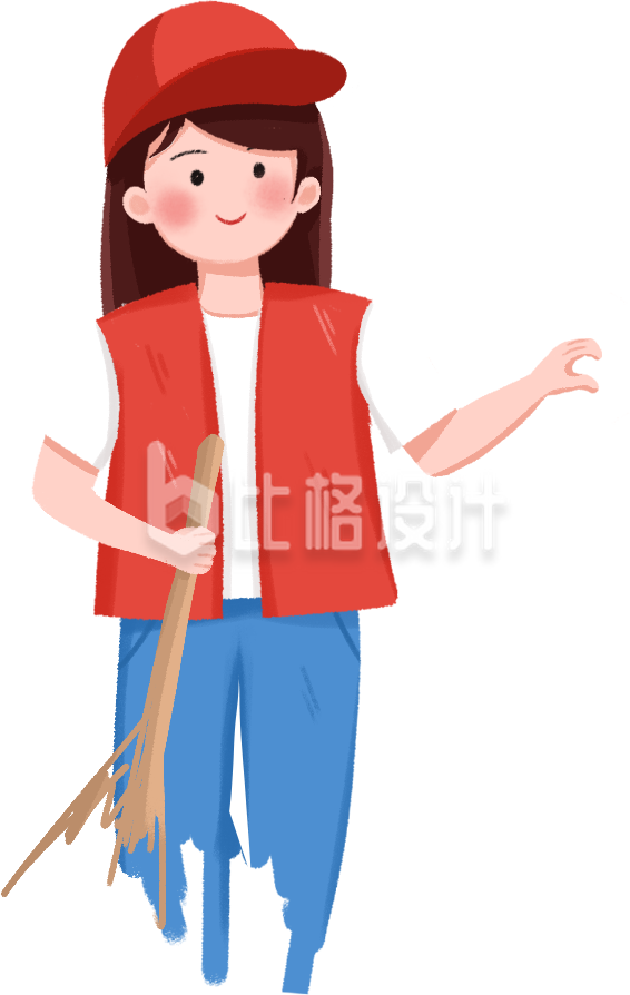 志愿者手绘人物插画
