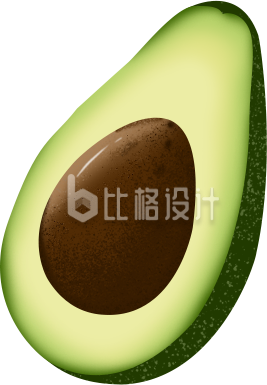  牛油果手绘插画
