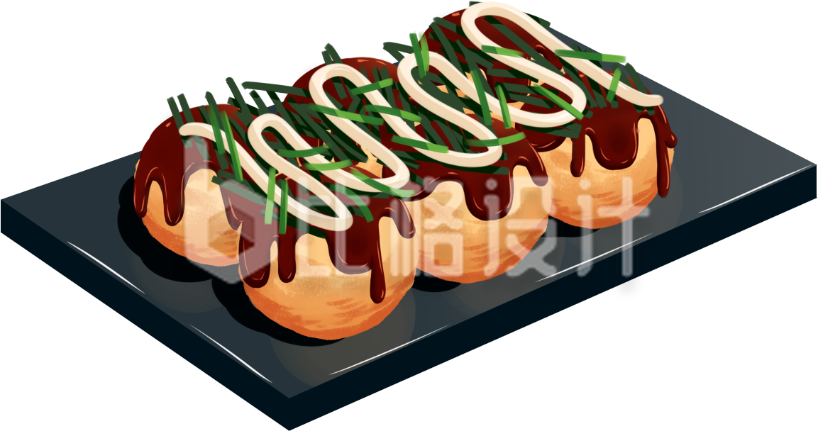 肉丸手绘插画美食