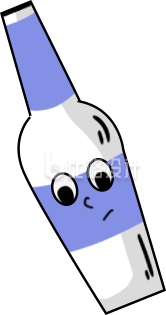 水瓶拟人趣味手绘插画