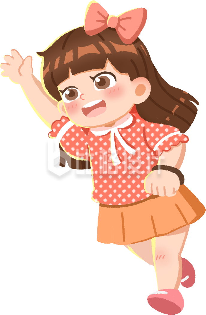 可爱小女孩插画手绘