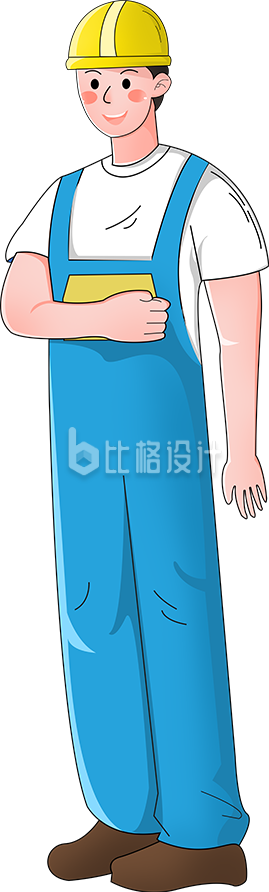 工程师工人手绘插画