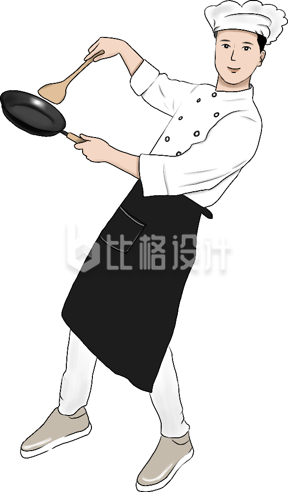 厨师手绘插画