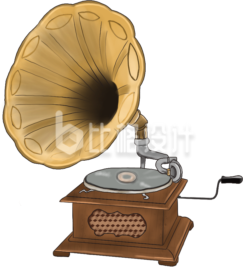 音乐喇叭手绘插画