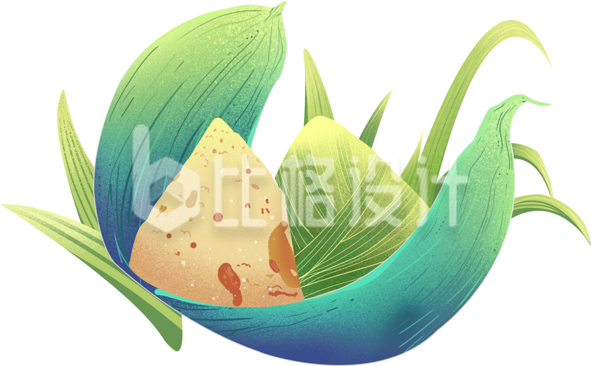 粽子食物端午节手绘插画