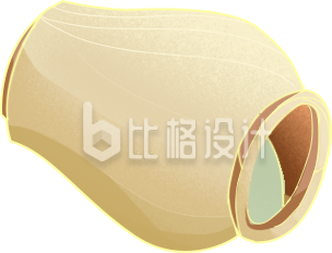 罐子手绘插画
