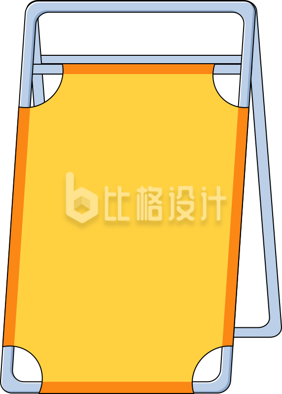 牌子公告手绘插画