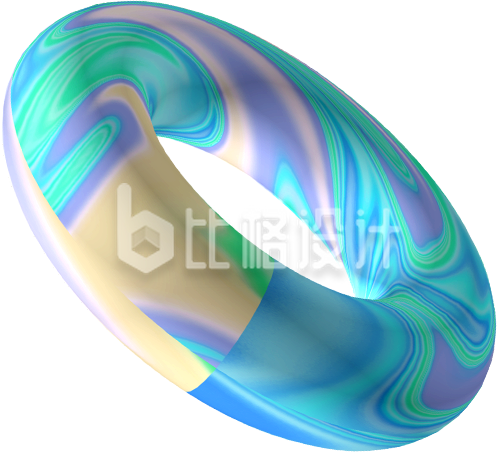酸性渐变手绘气泡