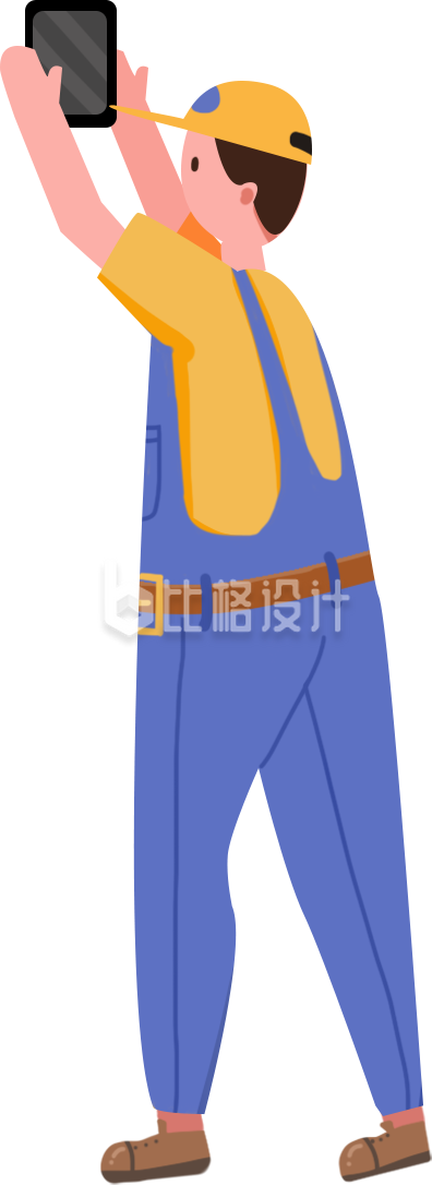 维修师傅手绘插画