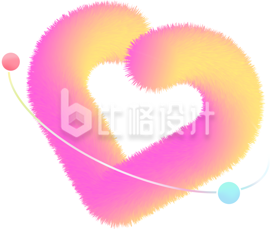 爱心手绘插画趣味