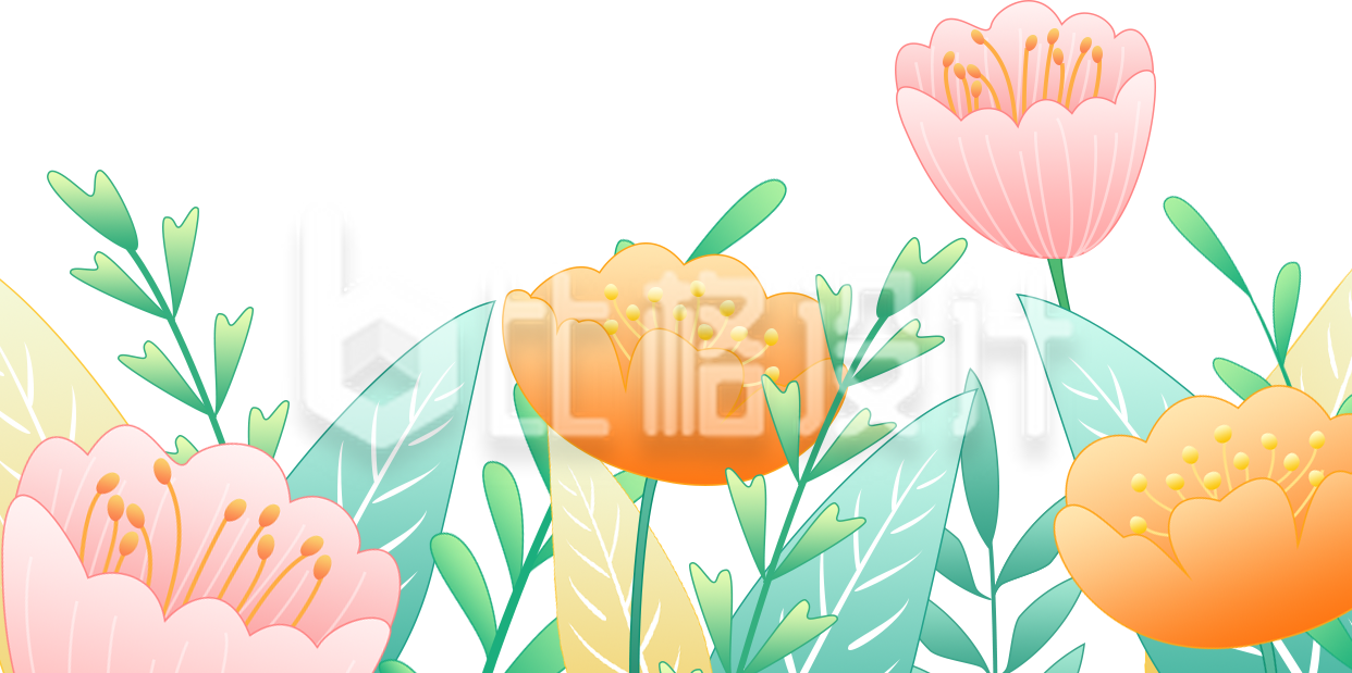 多彩鲜花绿叶装饰素材 打造清新自然风