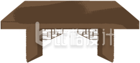 传统中式风格的古典家具办公桌设计