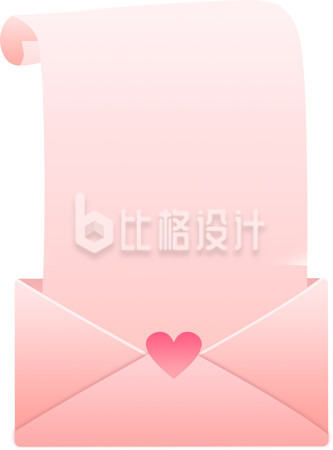 粉色信封传递心意 浪漫情人节宣传物料 粉色信封传递心意 浪漫情人节宣传物料