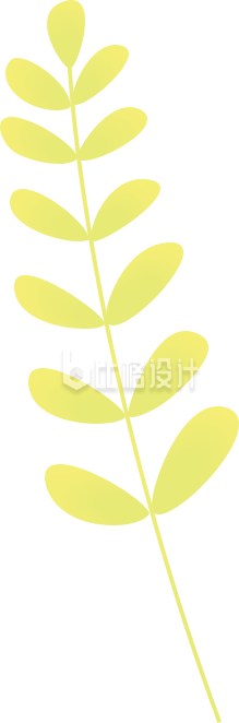 清新简约的树叶图案装饰素材