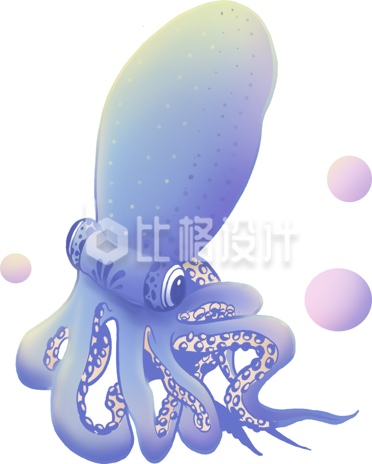 可爱章鱼插画,海洋动物类宣传物料必备 可爱章鱼插画,海洋动物类宣传物料必备