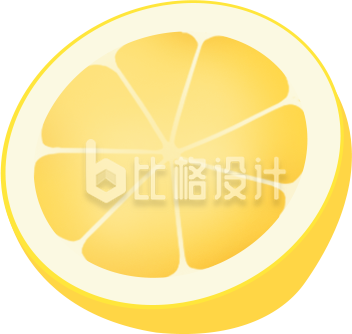 新鲜柠檬切片图，水果类宣传物料必备素材