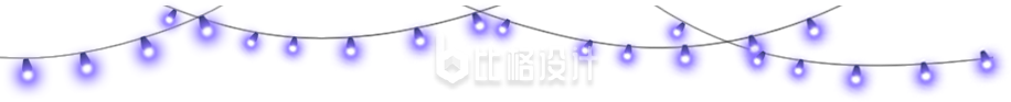 彩灯灯泡手绘插画