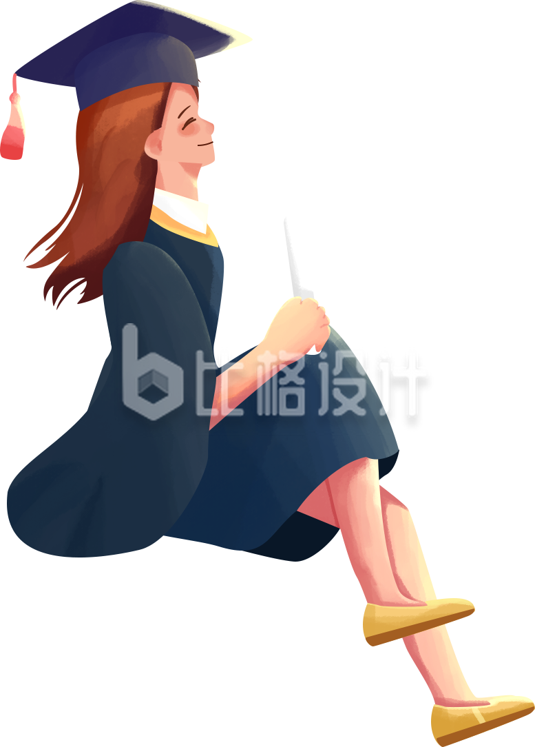 学生毕业美少女手绘