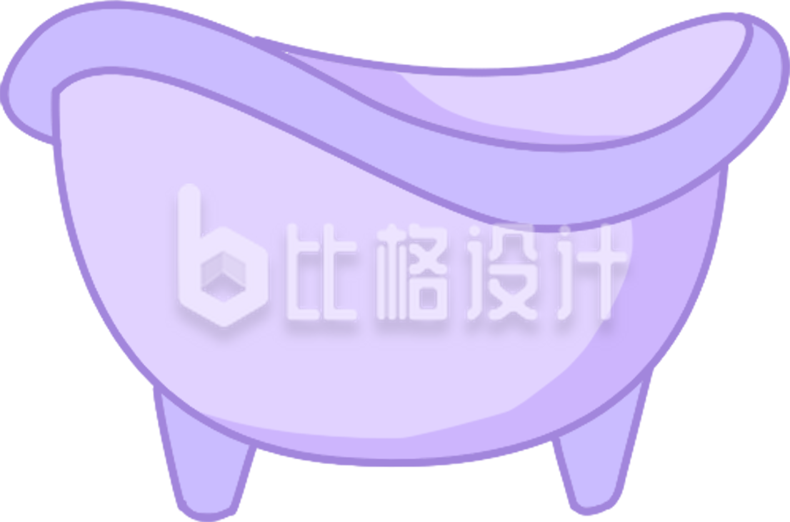 浴缸洗澡手绘