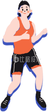 运动健身男性手绘