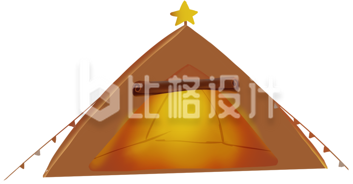 帐篷手绘旅游出行