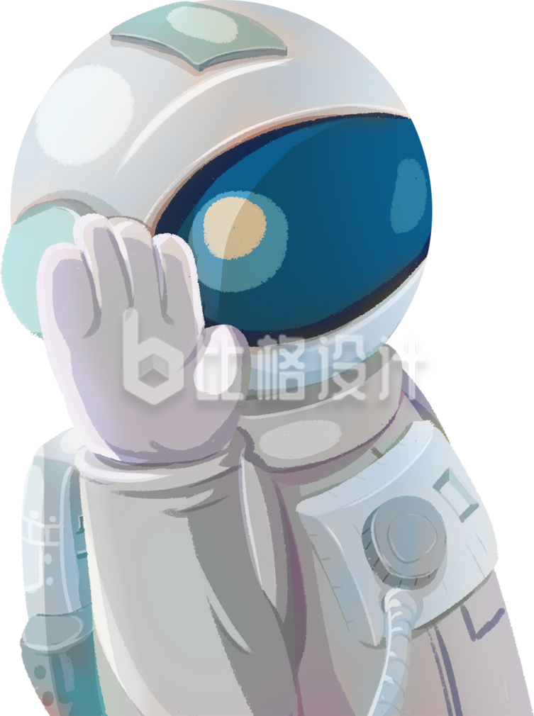 手绘宇航员
