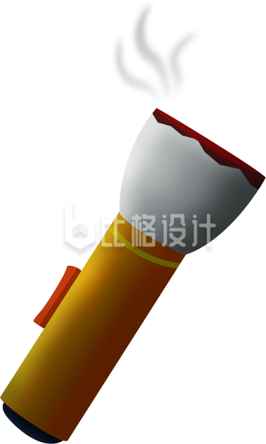 手电筒手绘插画
