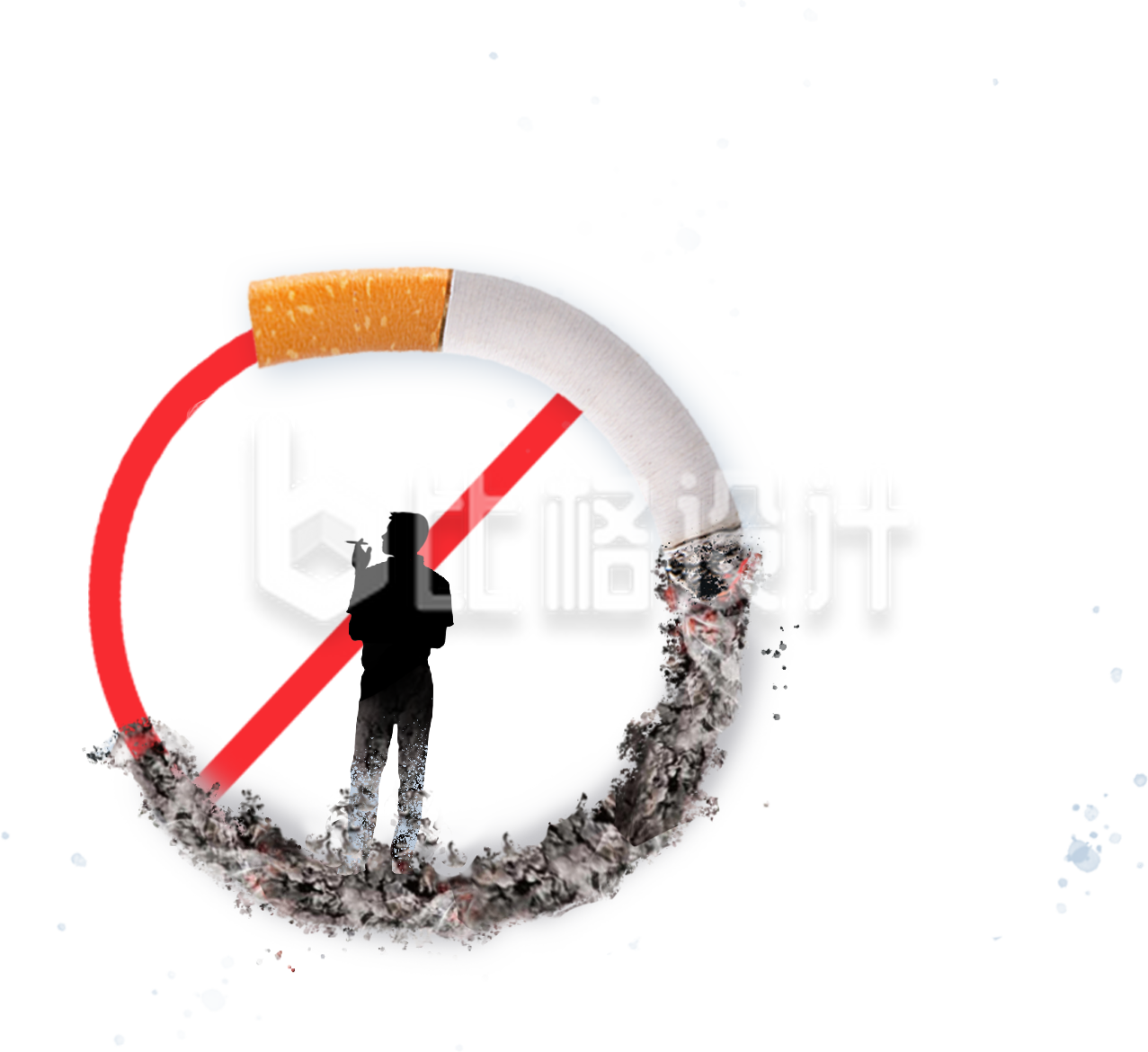 禁止吸烟手绘