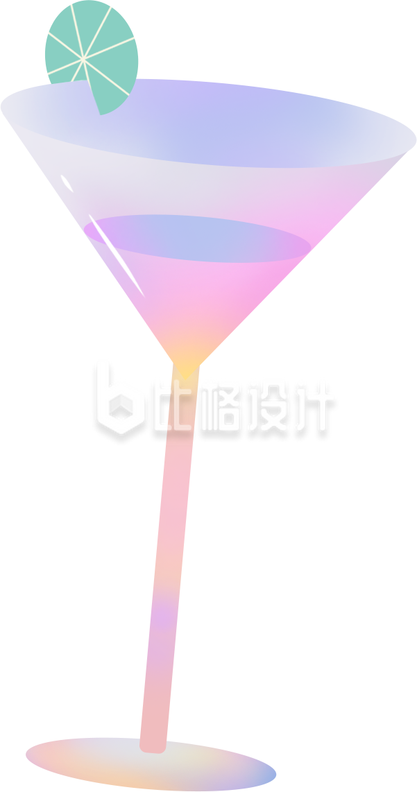 饮料酒杯子手绘