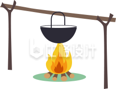做饭火手绘