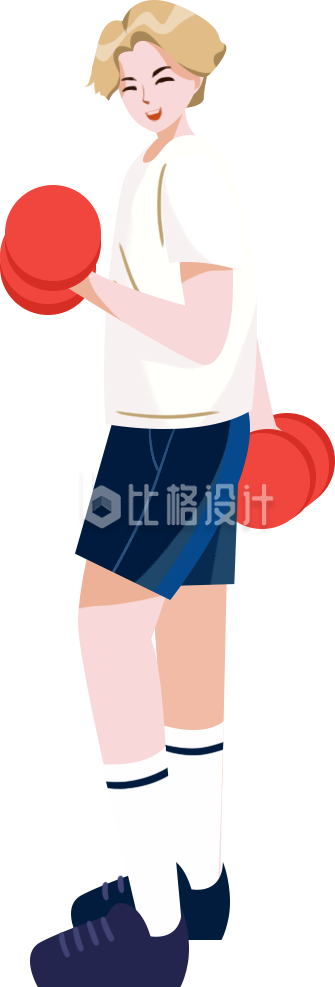 小男孩健身运动