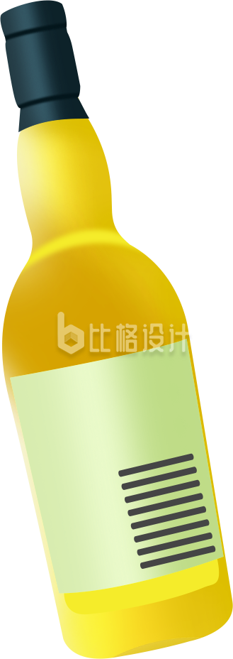 饮料酒瓶子手绘