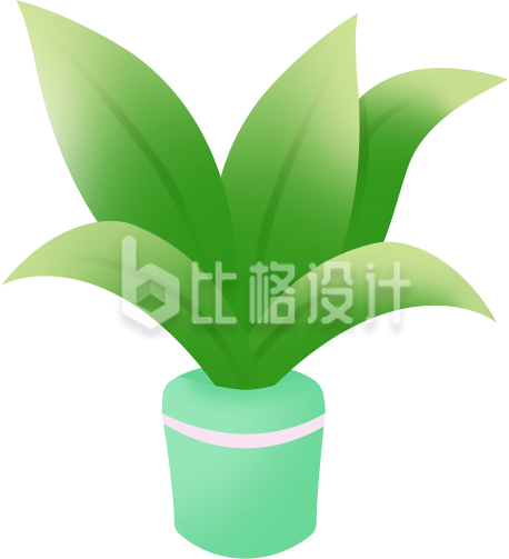 盆栽植物手绘