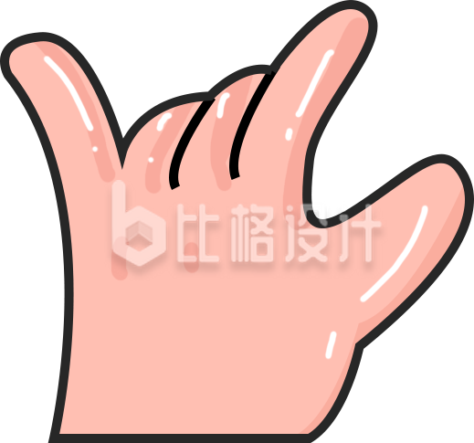 手势手绘插画