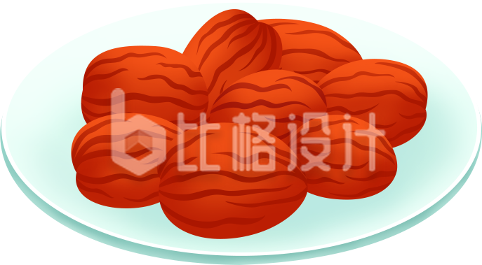 红枣盘子手绘