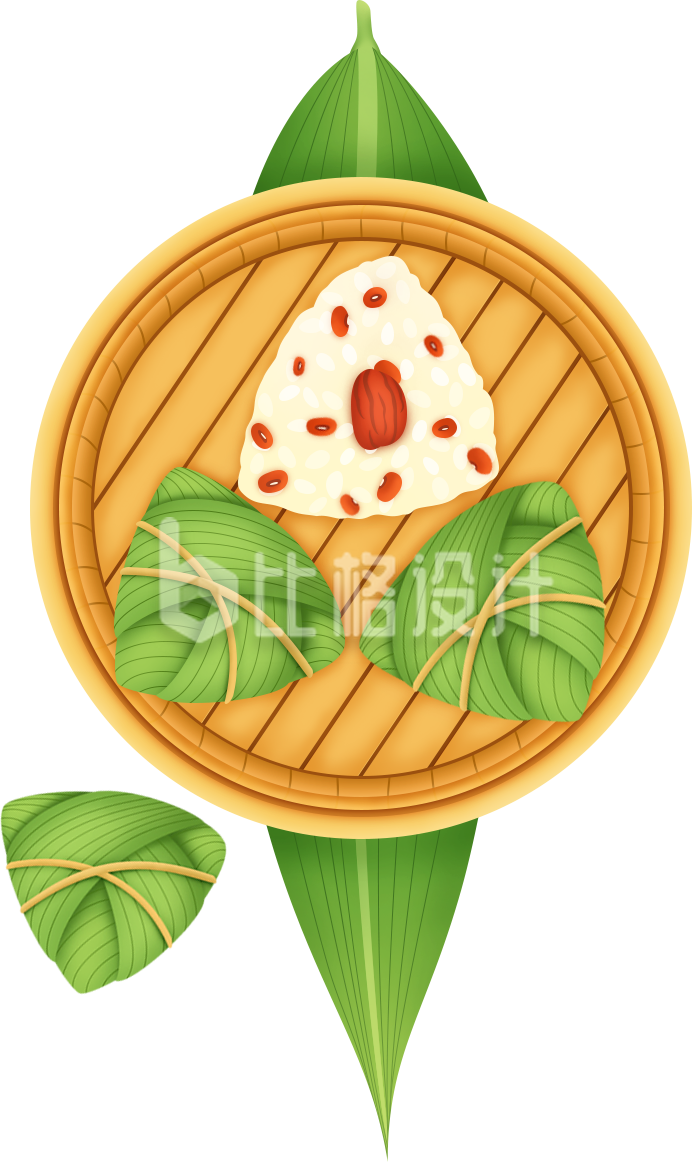 端午节粽子美食蒸笼手绘