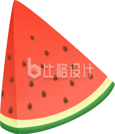 夏天水果西瓜手绘插画
