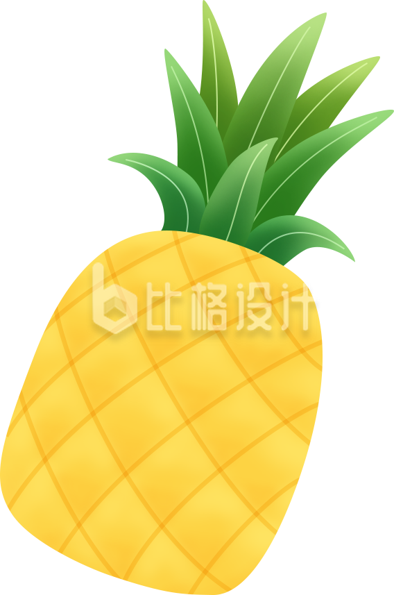 夏天菠萝水果美食手绘
