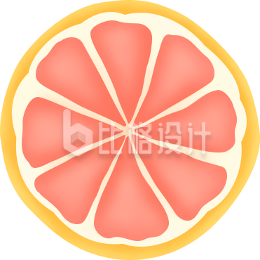 夏天橙子手绘水果