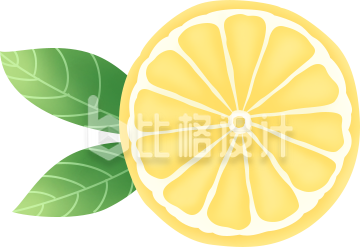 夏天柠檬手绘水果