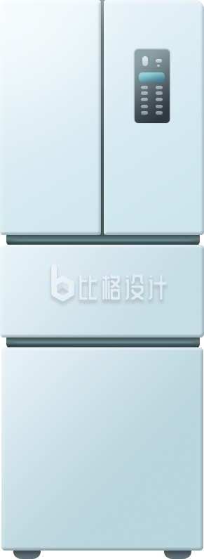 家电新品冰箱手绘