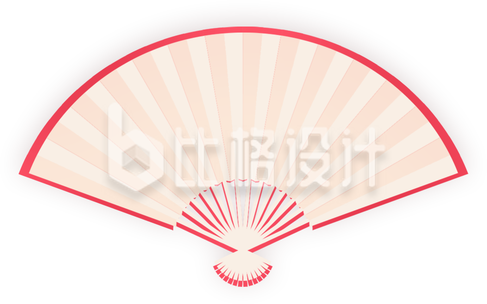 扇子喜庆手绘