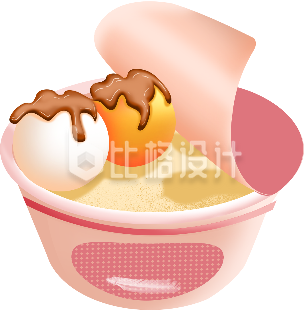 冰淇淋夏天手绘美食