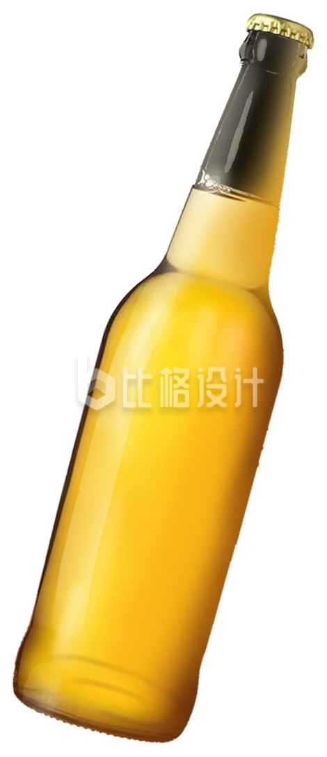啤酒饮料瓶子手绘
