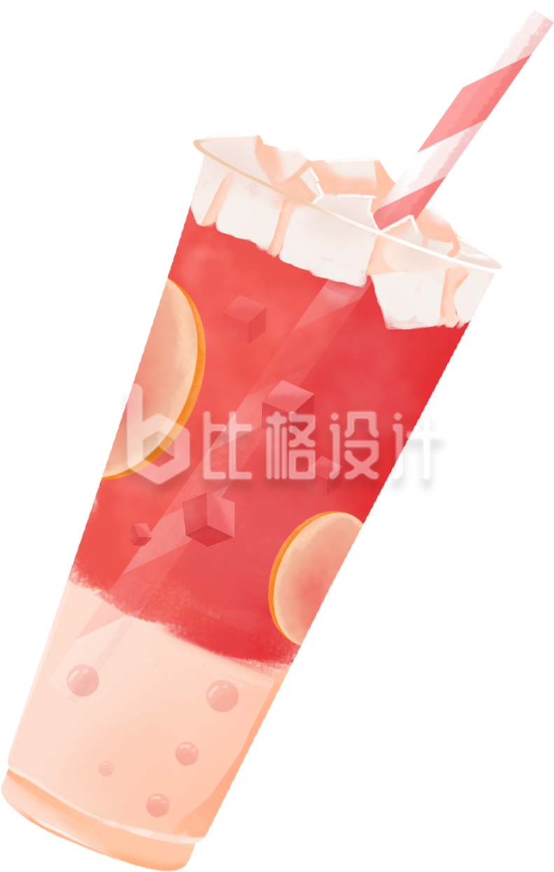 奶茶饮料果汁手绘