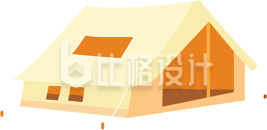 旅游出行露营手绘