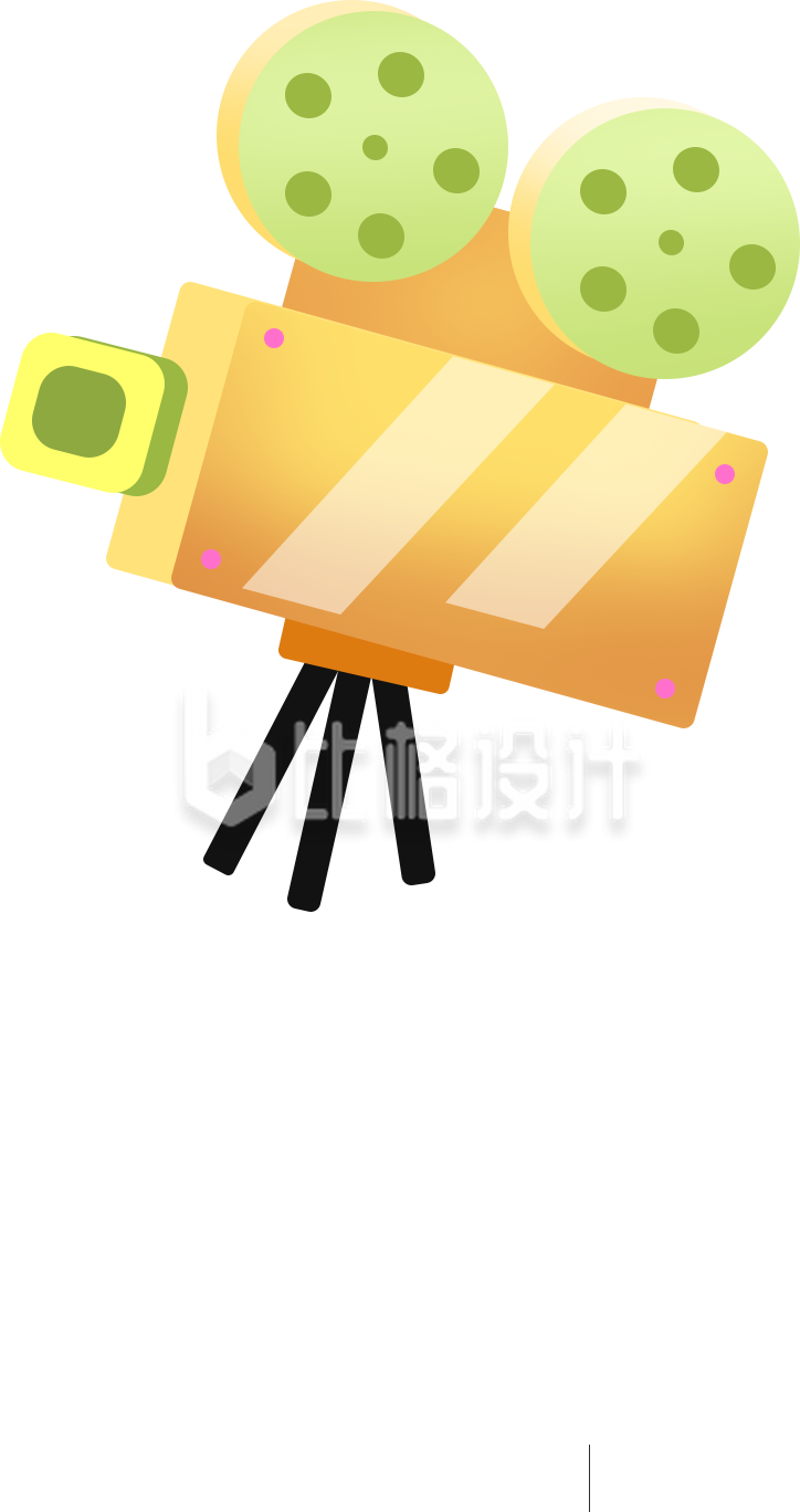 摄影机手绘插画