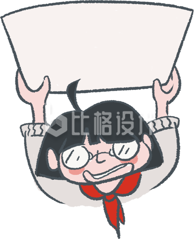 小女孩学生手绘